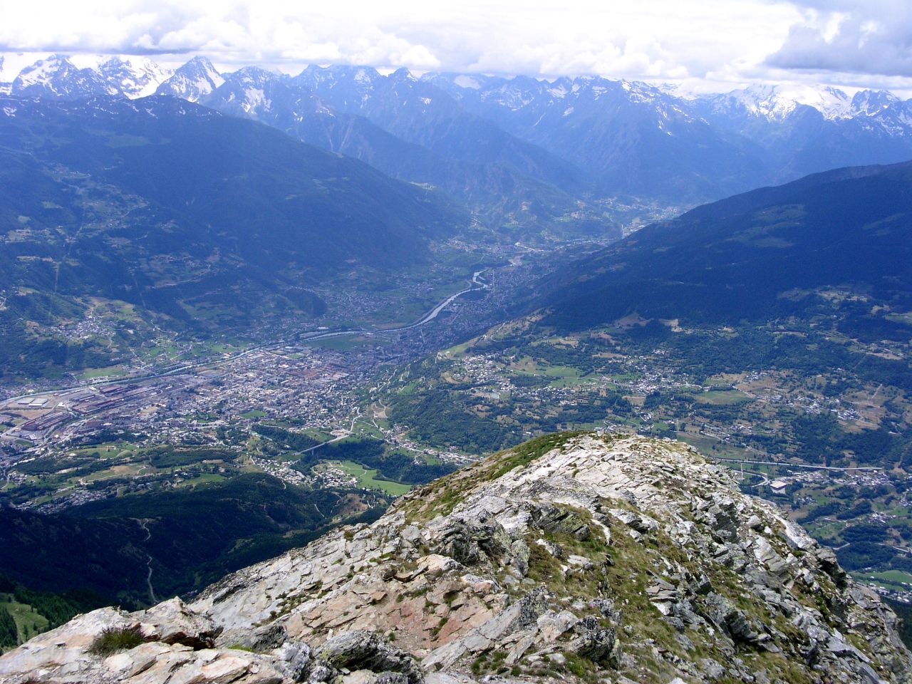 Aosta vista dalla vetta