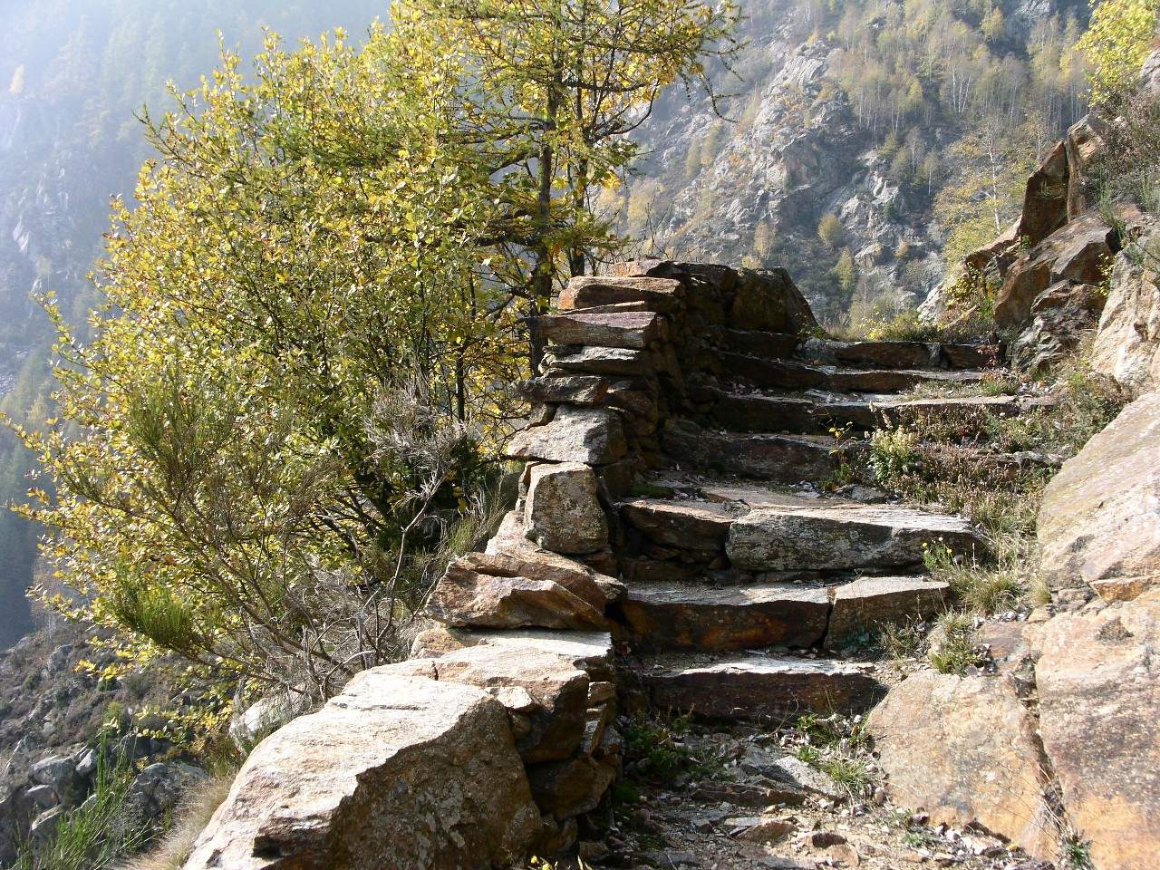 Footpath with stone steps